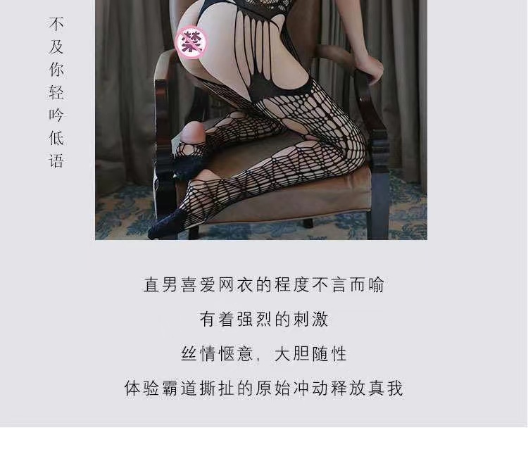 长夜漫漫情趣内衣女士性感透明诱惑连体衣网袜丝袜诱惑骚代发5090(图3)