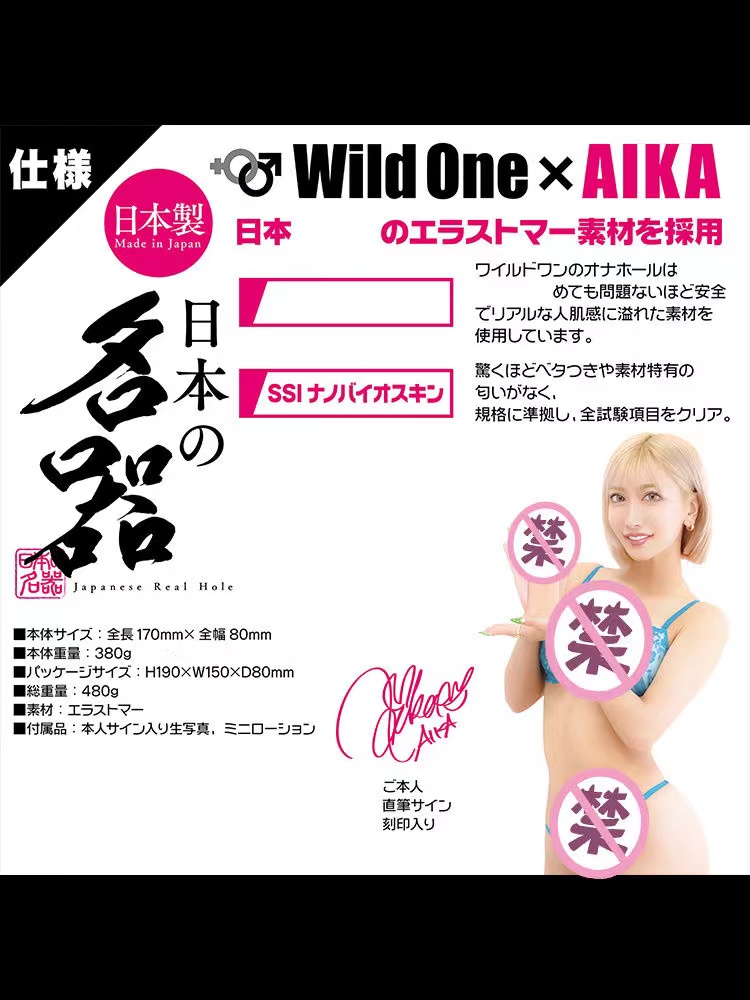 日本WILDONE飞机杯AIKA男用倒模成人玩具名器真实阴道情趣用品(图5)