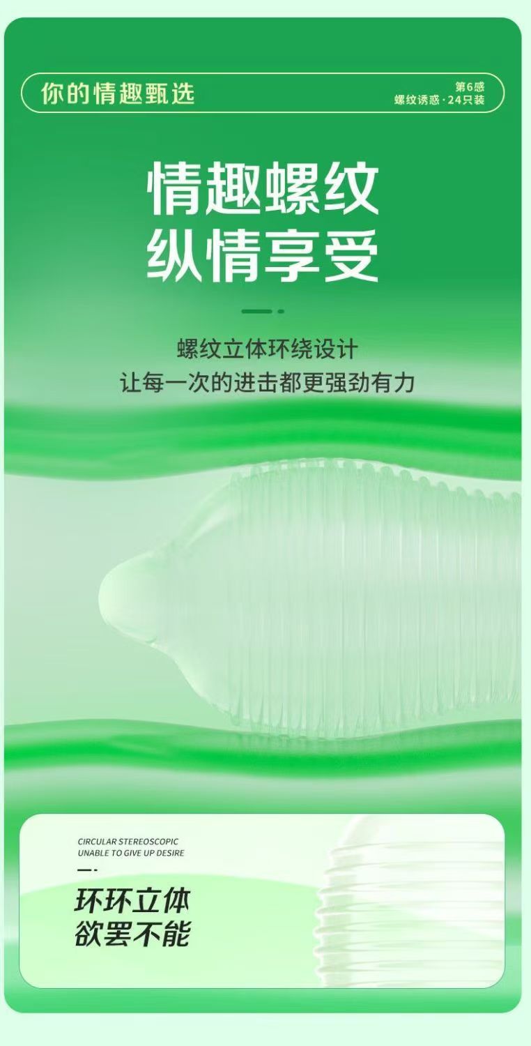 第六感避孕套螺纹诱惑24只装正品超薄高潮情趣变态一蹭就安全套tt(图4)