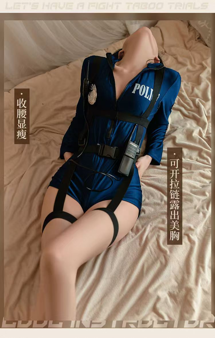 情趣内衣性感夜店女警cos制服套装诱感空姐装欧美风御姐OL秘书装(图3)