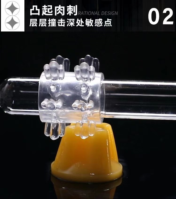 男用肉粒阴茎套锁精情趣套环延时持久隐形狼牙套成人情趣性用品(图5)